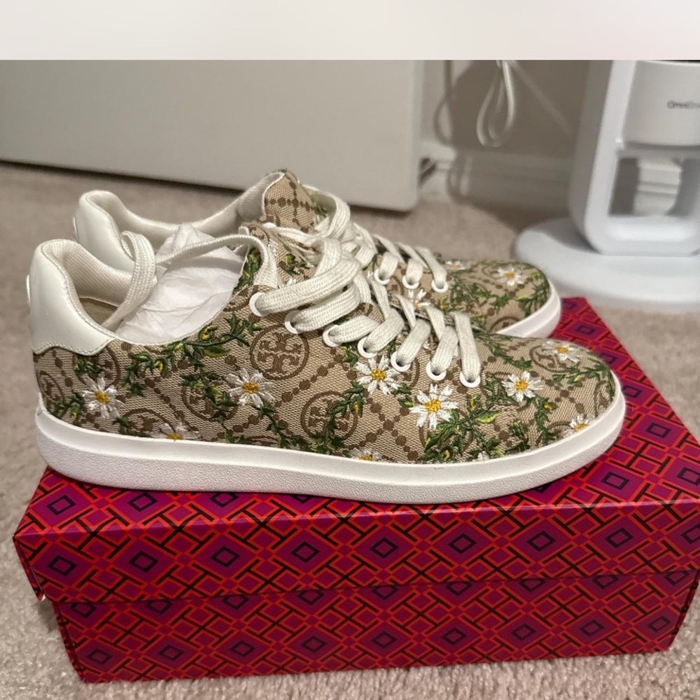 Tory Burch Floral Patterned Sneakers